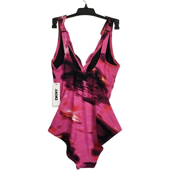 DKNY Women's Swimsuit One Piece Tummy Compression Resort Vacation S - Picture 7 of 9